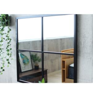 鏡 壁掛け ミラー ウォールミラー 窓枠風 細...の詳細画像3