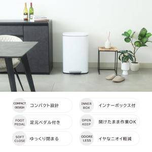 ごみ箱 ゴミ箱 50リットル 50L 白 ホワ...の詳細画像3