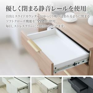 キッチンカウンター 幅160cm メラミン ア...の詳細画像5