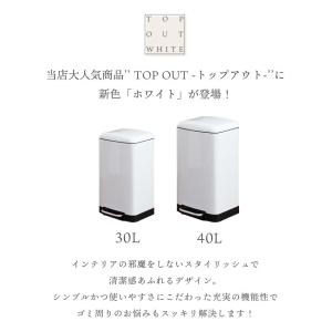 ゴミ箱 40L 白 ホワイト ペダル式 足踏み...の詳細画像1