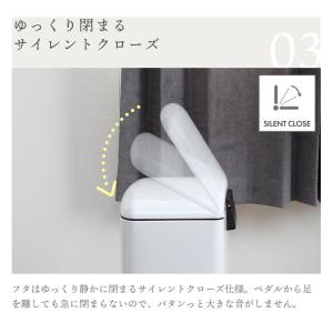 ゴミ箱 40L 白 ホワイト ペダル式 足踏み...の詳細画像4
