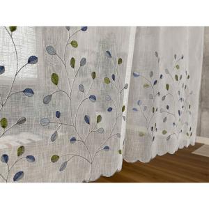 のれん 暖簾 レース 刺繍 ししゅう 葉っぱ ...の詳細画像3