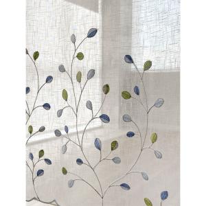 のれん 暖簾 レース 刺繍 ししゅう 葉っぱ ...の詳細画像5