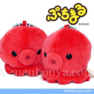 タコのぬいぐるみ 水族館グッズ アミューズ AMUFUN ぷちまる アニマルズDX たこ 4cm メール便発送可｜manbouya