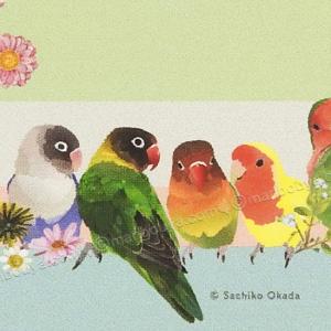 コザクラインコ グッズ かわいい ふせん 小鳥...の詳細画像2