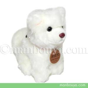 秋田犬 ぬいぐるみ 白毛 保存会 キュート販売 CUTE 座り ホワイト