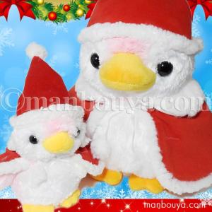 ペンギンのぬいぐるみ クリスマス キュート販売 CUTE アストラペンギン ピンク SS・Mセット サンタ衣装｜manbouya