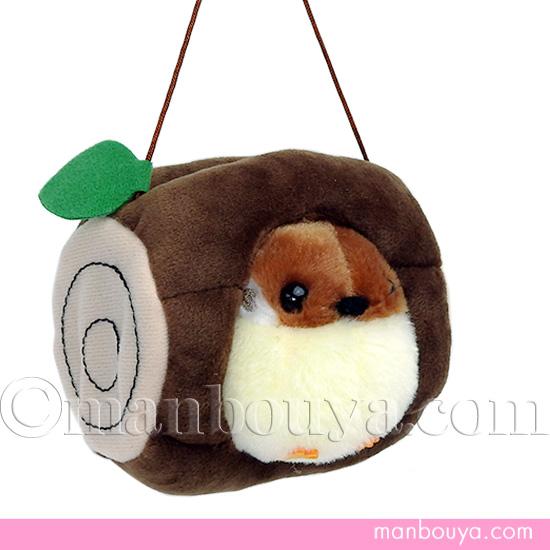 すずめ ぬいぐるみ スズメ 切り株 ディスプレイ セット AMUFUN ふくふくことり キリカブのお...