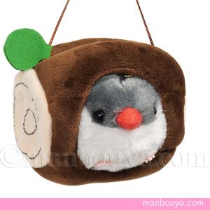 文鳥 ぬいぐるみ 切り株 ディスプレイ セット AMUFUN ふくふくことり ぶんさく キリカブのお家