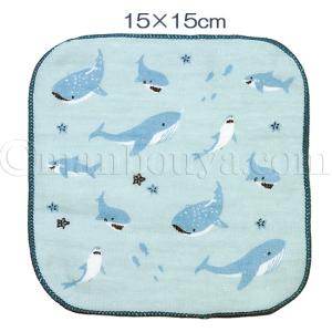 サメ クジラ グッズ ハンカチタオル ミントイ...の詳細画像1