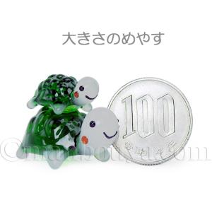 カメ グッズ 雑貨 ガラス細工 ミニチュア 置...の詳細画像3