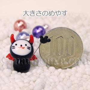 ハロウィン 飾り 悪魔 猫 ガラス細工 ミニチ...の詳細画像3