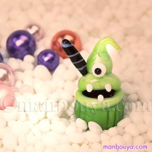 ガラス細工 お月見うさぎ（白）とお団子 ミニチュア 雑貨 置物