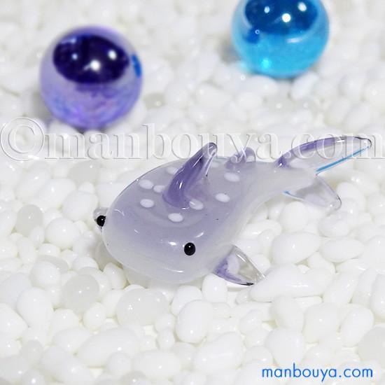 ジンベエザメ ガラス細工 ミニチュア 水族館 お土産 グラススクエア プチシリーズ ジンベイザメ パ...