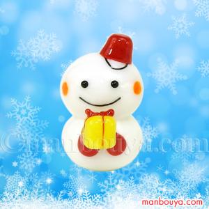確認用ガラス細工　ミニチュア　雪だるま　スノーマン 雪だるま ミニチュア ガラス細工 クリスマス 飾り グラス