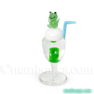 河童 グッズ ミニチュア ガラス細工 置物 飾り グラススクエア カッパ