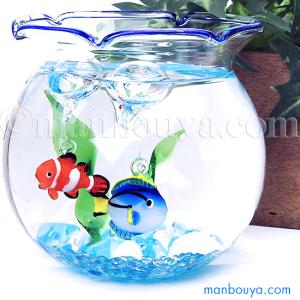 ミニ 金魚鉢 ガラス ディスプレイセット 浮き玉セット