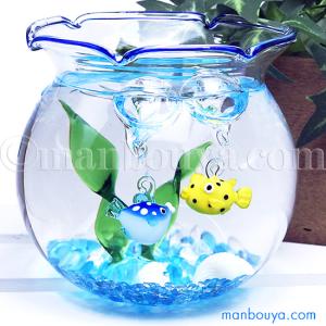 ミニ 金魚鉢 ガラス ディスプレイセット 浮き玉セット