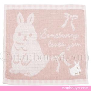 うさぎ 雑貨 ミニタオル 25×25cm ハンカ...の商品画像