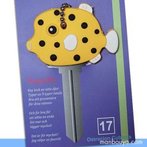 お魚グッズ キーカバー アクアチックシリーズ かわいいキーキャップ ミナミハコフグの商品画像