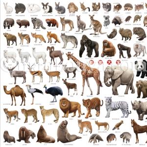 動物図鑑 子供 アートポスター インテリア 特...の詳細画像2