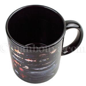 深海魚 グッズ マグカップ 大きい 黒 陶磁器...の詳細画像2