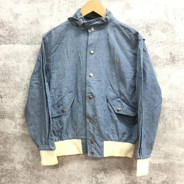 RALPH LAUREN ８０〜90's ラルフローレン シャンブレー ハリントンジャケット JKT...
