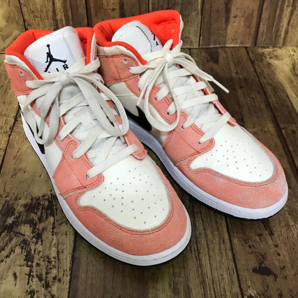 NIKE GS AIR JORDAN 1 MID ORANGE SUEDE (ナイキ GS エアジョ...