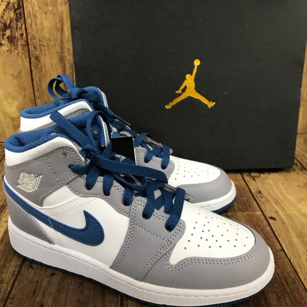 NIKE AIR JORDAN 1 MID GS TRUE BLUE ナイキ エアジョーダン1 ミッ...