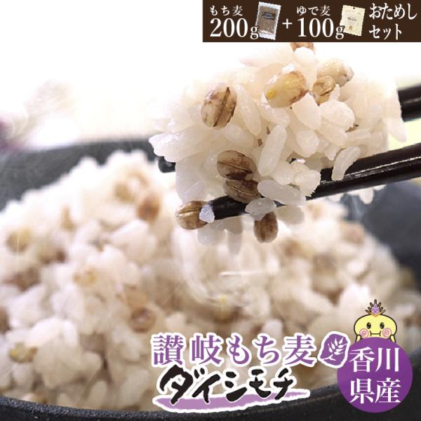 香川県産 讃岐もち麦 ダイシモチ おためしセット (もち麦200g+ゆで麦100g) 機能性表示食品...