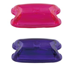 角型マーカーランプ用交換レンズ　ガラス製 パープル ピンク　【 トラック用品】