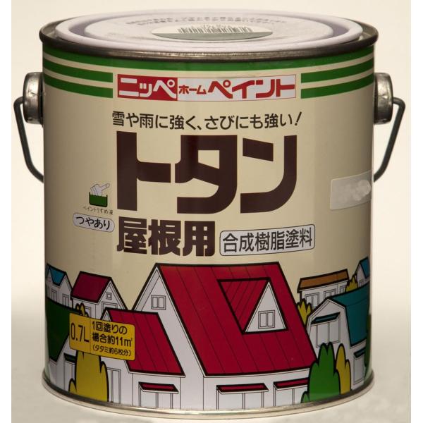 ニッペ ペンキ 塗料 トタン屋根用 2L エーゲブルー 油性 つやあり 屋外 日本製 4976124...