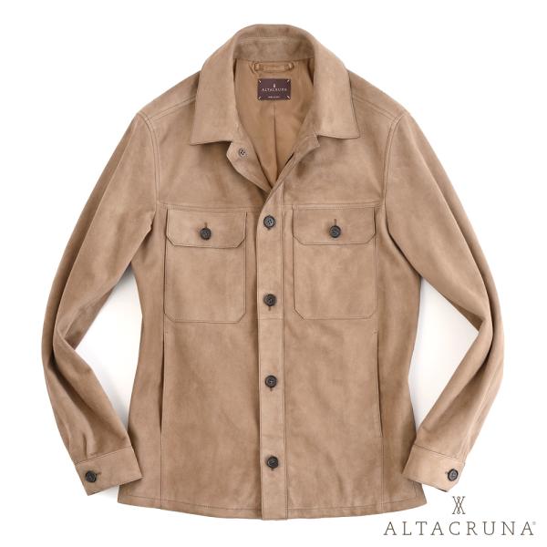 ALTACRUNA アルタクルーナ ・ラムスエード シャツジャケット ・mod. RICCARDO ...