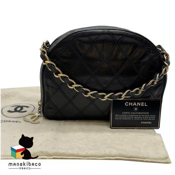 シャネル CHANEL  ビコローレ ココマーク キルティング チェーンショルダー ハンドバッグ 扇...