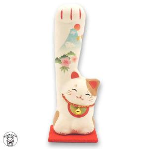 ちぎり和紙 紅白招き猫ミニ 2個1組 [卓上マスコット] : 人形の東籬