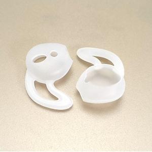 AirPods イヤーピース イヤホンカバー 落下防止 EarPods対応 シリコン製 スモークホワイト 2個入り AD-2531
