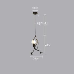 照明 装飾 カフェ 可愛い 人型 ぶら下げライト LED ペンダント インテリア アート 1個