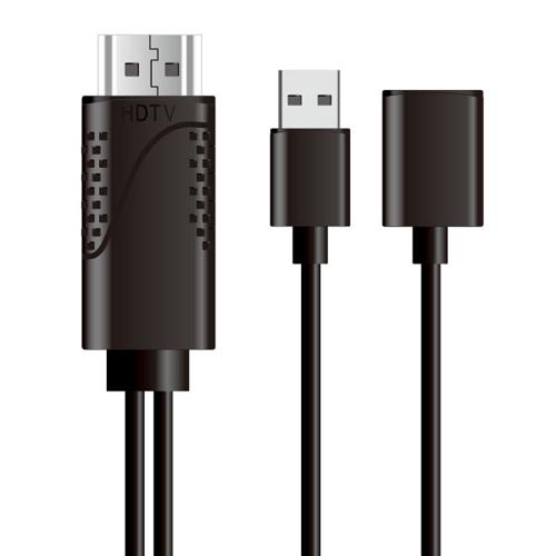 日本トラストテクノロジー iPhone HDMIミラーリングケーブル (ブラック) IPHDMI-B...