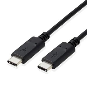 エレコム USBケーブル 2.0 タイプC USB-C PS5対応 PD対応 コントローラー充電 2m RoHS指令準拠(10物質) ブラック GM-U2CCC20BK｜mangerou