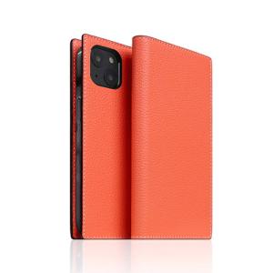 SLG Design Neon Full Grain Leather Diary Case for iPhone 13 手帳型ケース コーラル SD22104i13CR｜mangerou