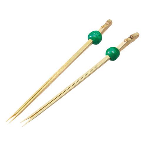 〔50本入×5セット〕 ヤマコー 用美 業務用 南天松葉串 8cm 青 yamaco21611X5