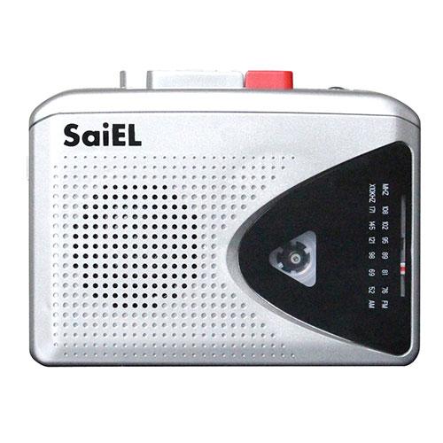 サイエルインターナショナル 録音機能付きポケットラジカセ カセット再生・録音マイク内蔵・AM/FMラ...