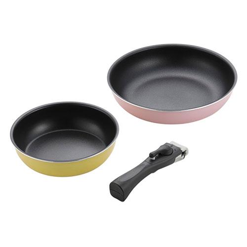 コロセレ キッチンウェア3点セット(フライパン20cm、フライパン26cm、着脱式ハンドル) CSS...