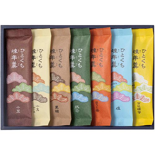 榮太樓總本鋪 ひとくち煉羊羹詰合せ 小豆・小倉白小豆・黒糖・抹茶・ほうじ茶・百花蜂蜜・塩×各1 C6...