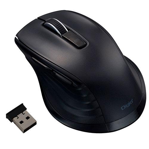 ナカバヤシ F_line 無線静音5ボタンBlueLEDマウス ブラック MUS-RKF226BK