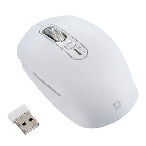 Digio 感動ホイールマウス Bluetooth・USB無線デュアル静音ボタンBlueLEDマウス...