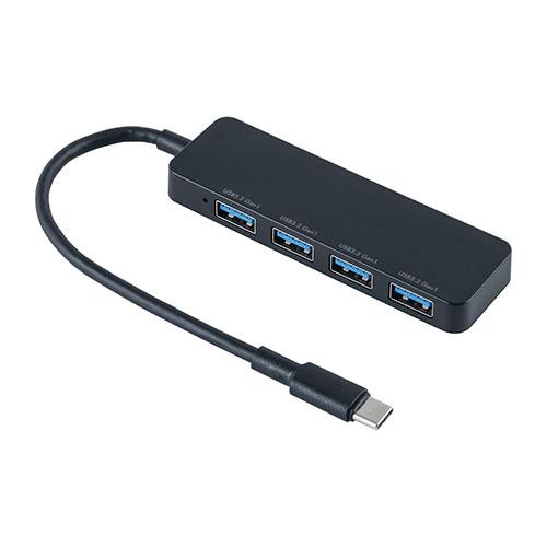 Digio USB3.2Gen1対応4ポート USBハブ Hub USB-Type-C接続 接続する...