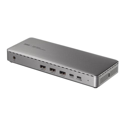 サンワサプライ ドッキングステーション HDMI/DisplayPort 4K×3画面出力対応 US...