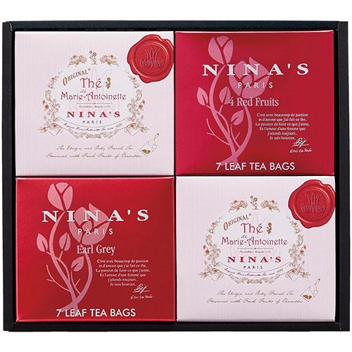 ニナス ティーバッグセット マリー・アントワネットティー(7P)×2、4レッドフルーツ・アールグレイ...