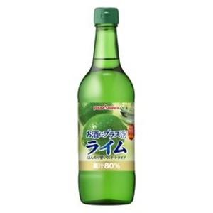 〔まとめ買い〕ポッカサッポロ お酒にプラス ライム 540ml 瓶 12本入り(1ケース)〔代引不可〕｜mangerou